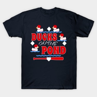 Cute Baseball Mom Ducks on the Pond Baseball Saying Funny Original T-Shirt